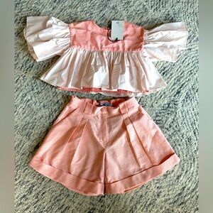 Mi Mi Sol ( NWT) ruffle detail top and shorts set